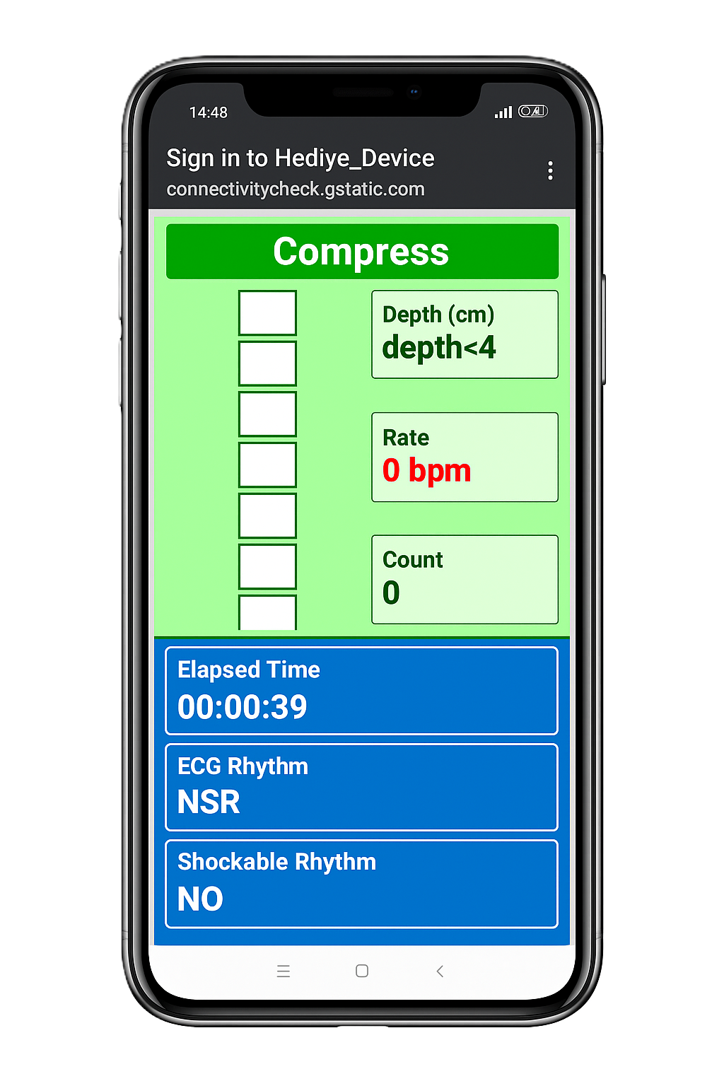 دستگاه کنترل و بازخورد CPR با سنسورهای پیشرفته